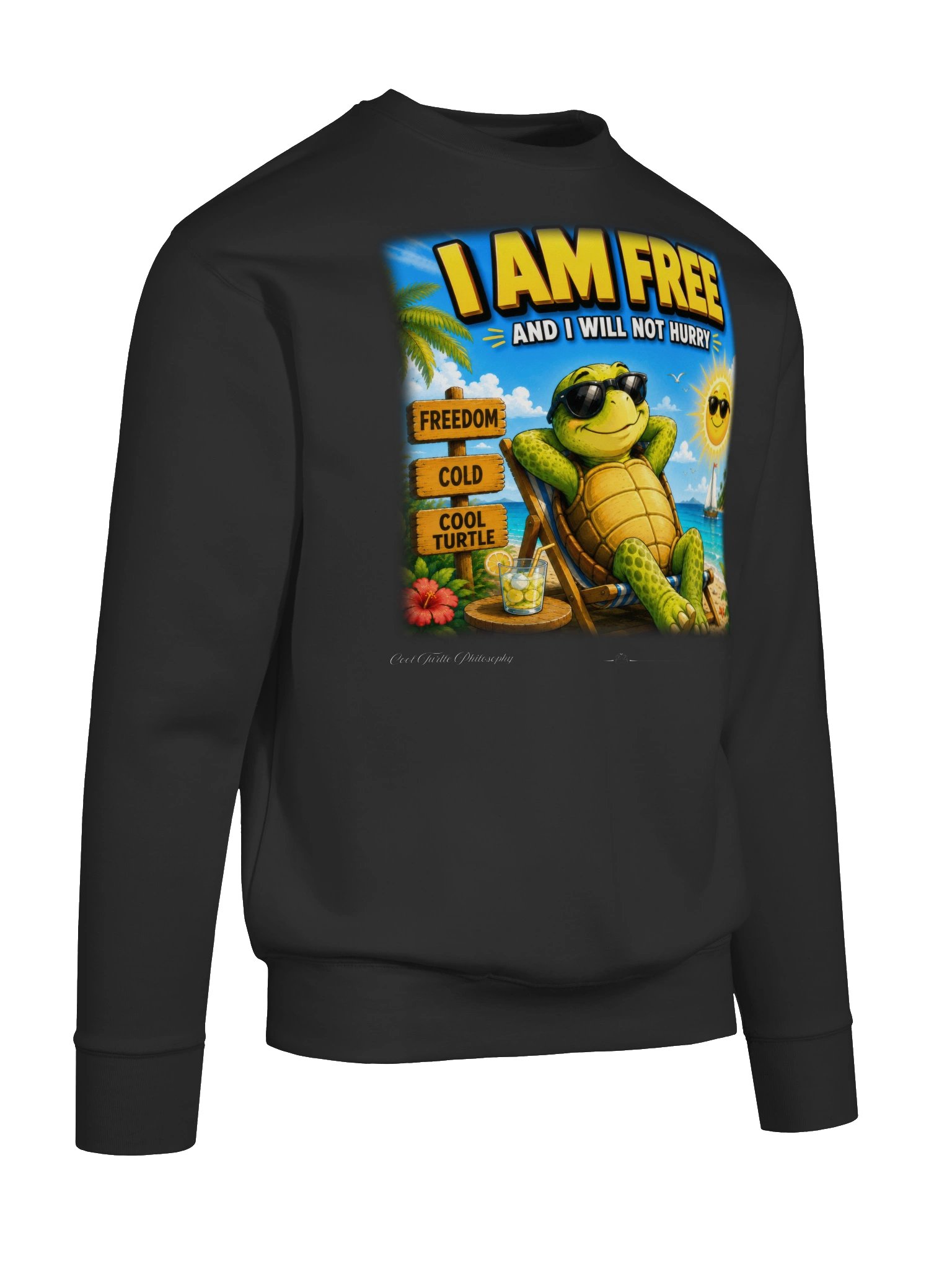 I Am Free Turtle Sweatshirt – Premium Slow Living Crewneck product image (6)