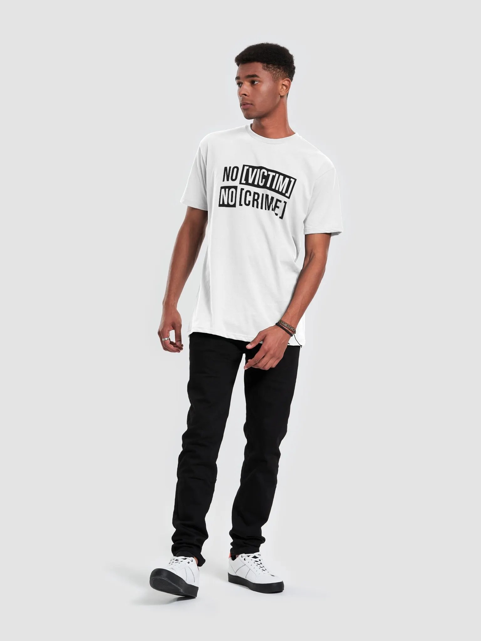 No Victim No Crime V2 Black Design Next Level Tee product image (2)