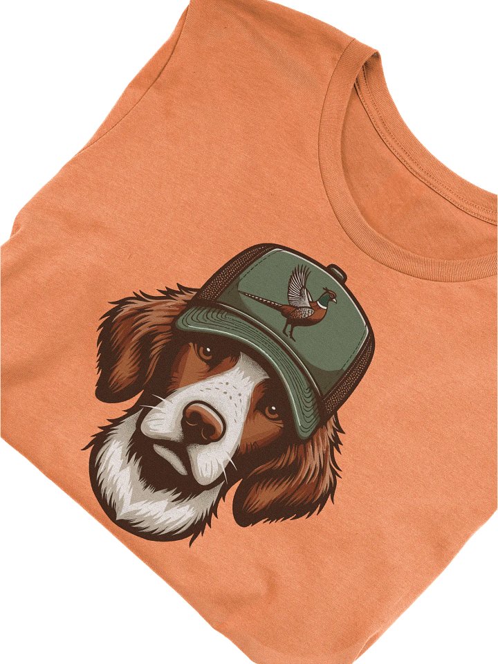 Brittany in Trucker Cap with Pheasant Design - T-Shirt product image (2)