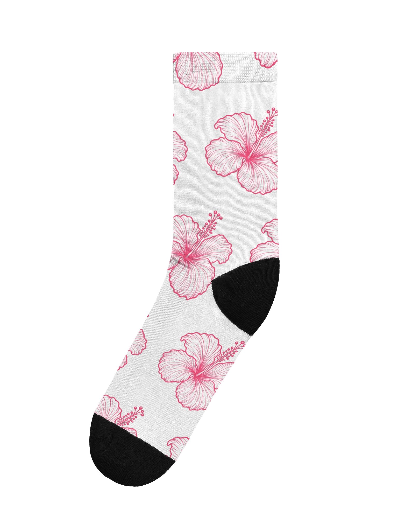LL Social Co. Pink Hibiscus Socks product image (1)