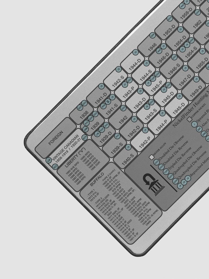NickelFinder Hunting Mat / 22” / Aluminum Theme product image (1)