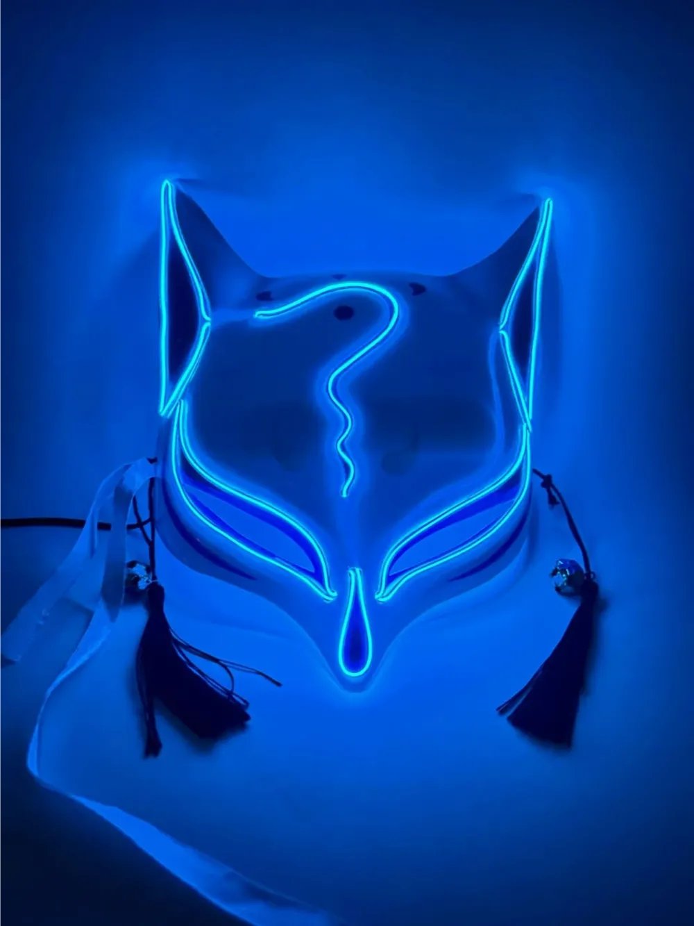 LEDقناع ثعلب تنكري مضيء للهالوين وللحفلات التنكرية – تصميم نيون عصري product image (8)