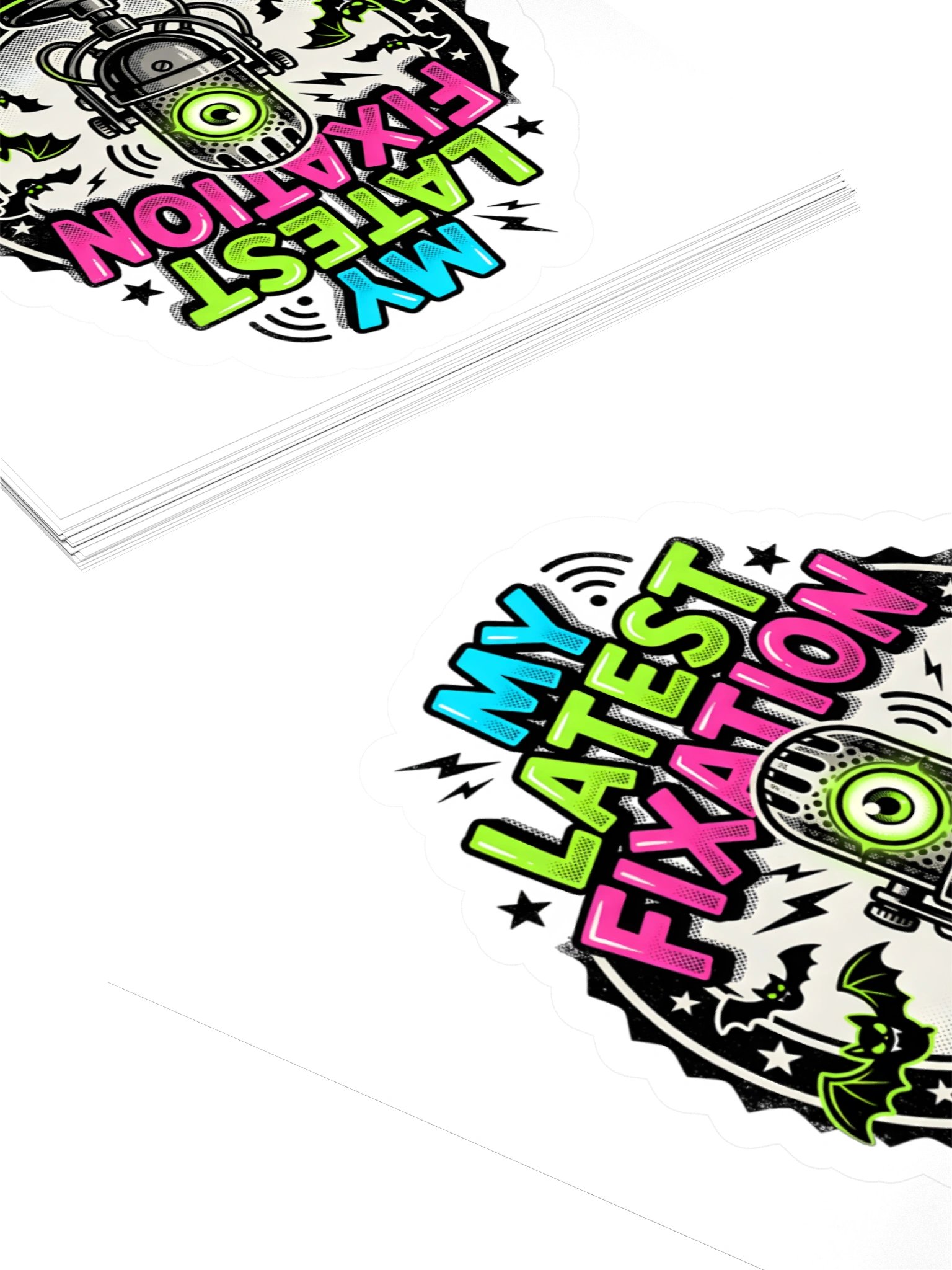My Latest Fixation Microphone Kiss Cut Sticker product image (4)