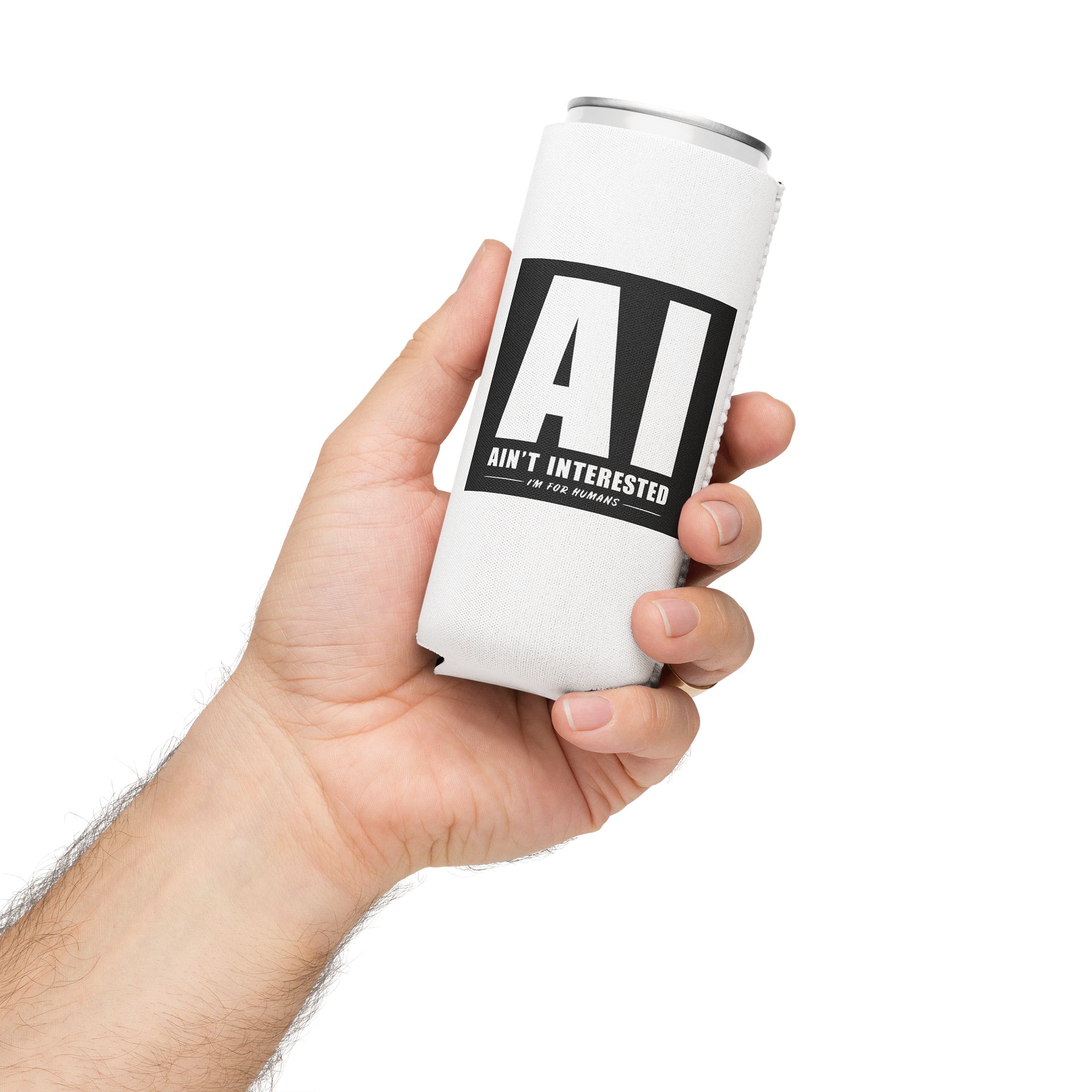 AI Ain't Interested Coozie | The "Human Standard" Can Cooler product image (3)