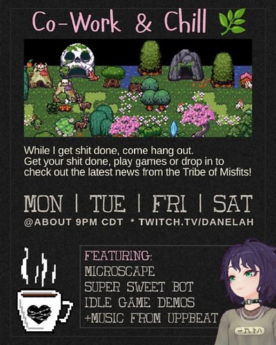 Are you a night owl in need of a coffee break? Join me on Twitch for Co-Work and Chill 🌿 - starting at about 9pm cdt until mi...