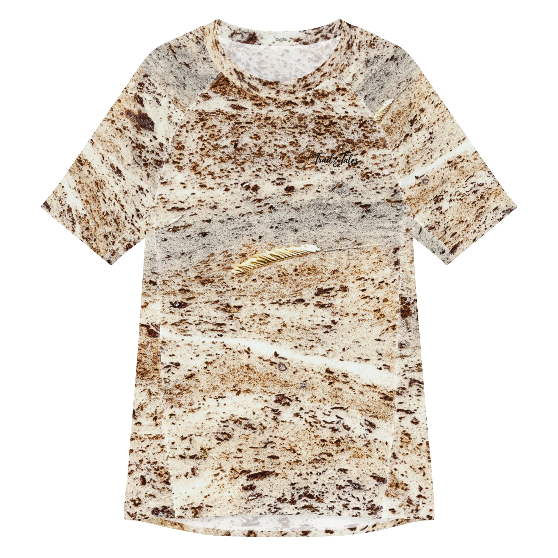 Espresso Swirl All-Over Print Men's Recycled Short Sleeve Rash Guard product image (1)