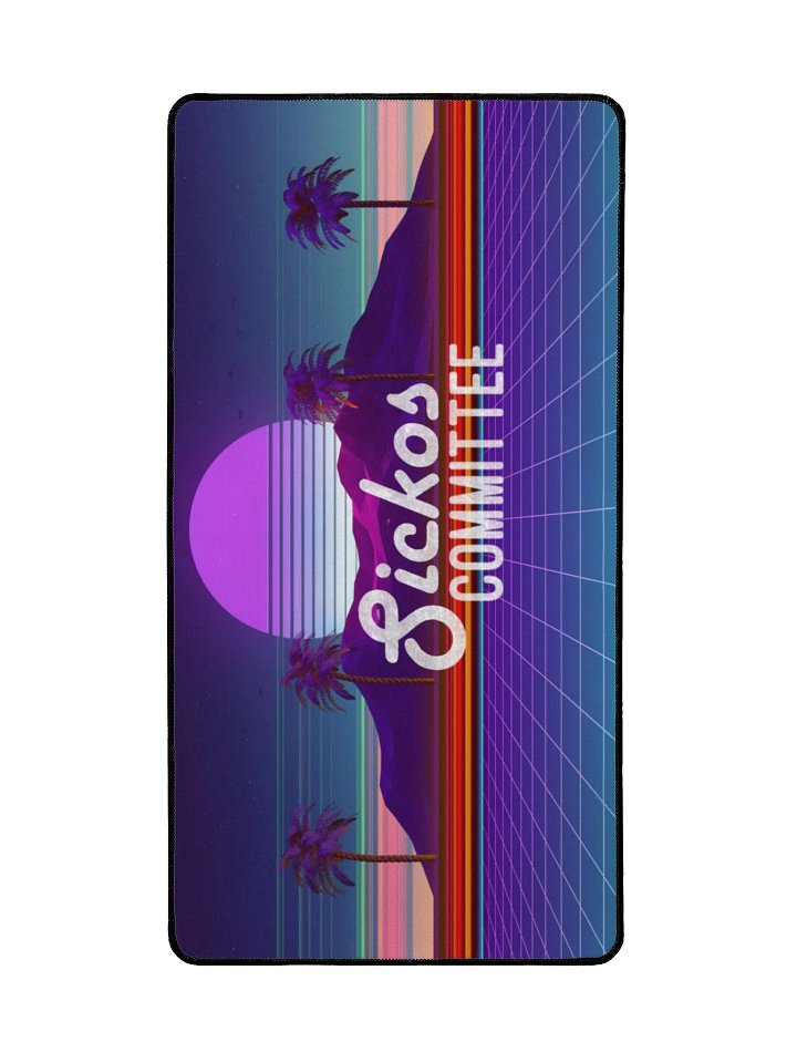 Sickos Committee Synthwave Desk Mat 15.5" x 31.5" product image (2)