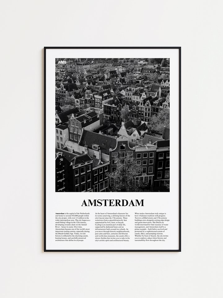 Amsterdam 02 Newspaper Poster | Framed product image (1)