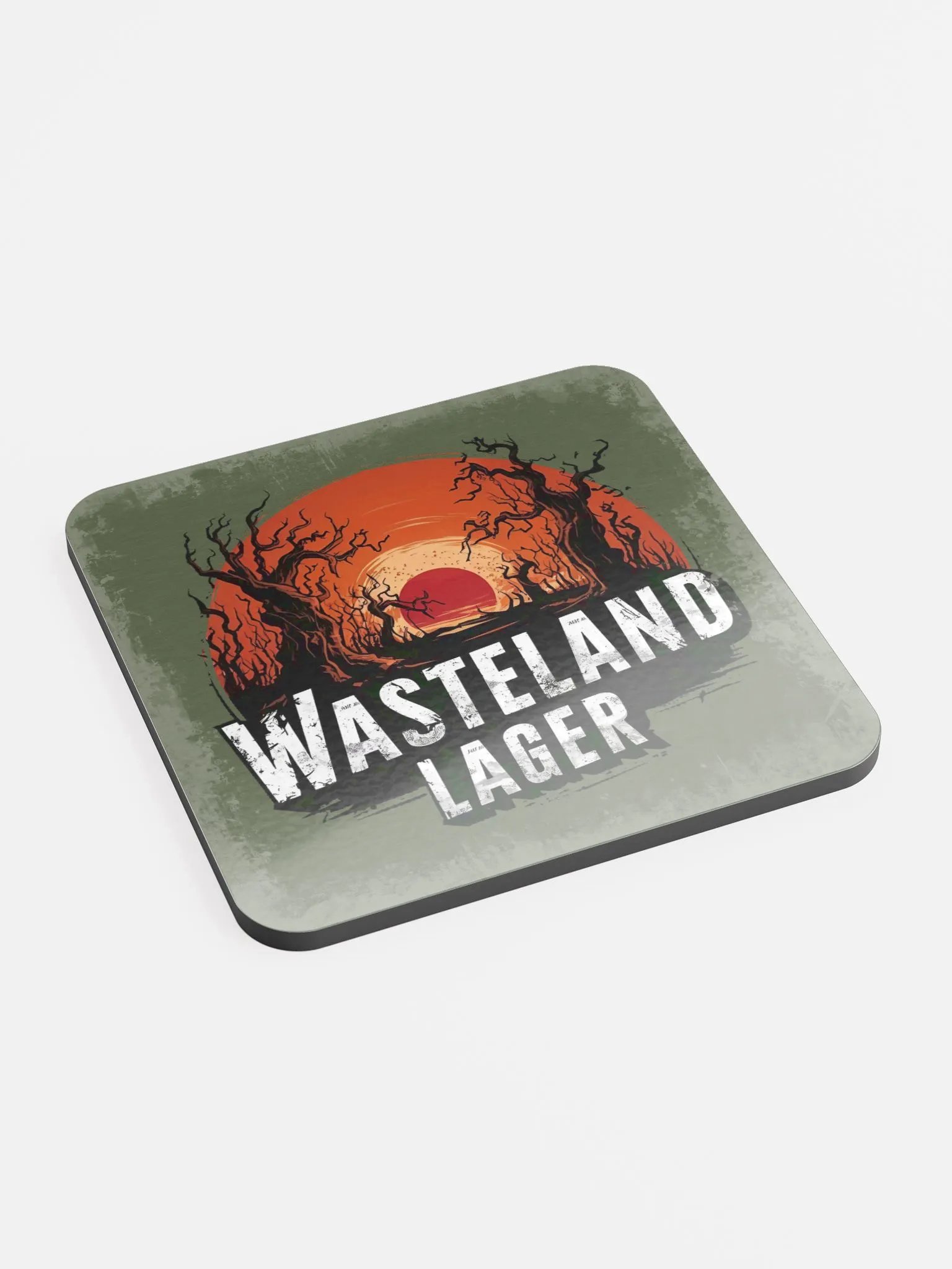 Wasteland Lager - Glossed Cork Coaster product image (3)