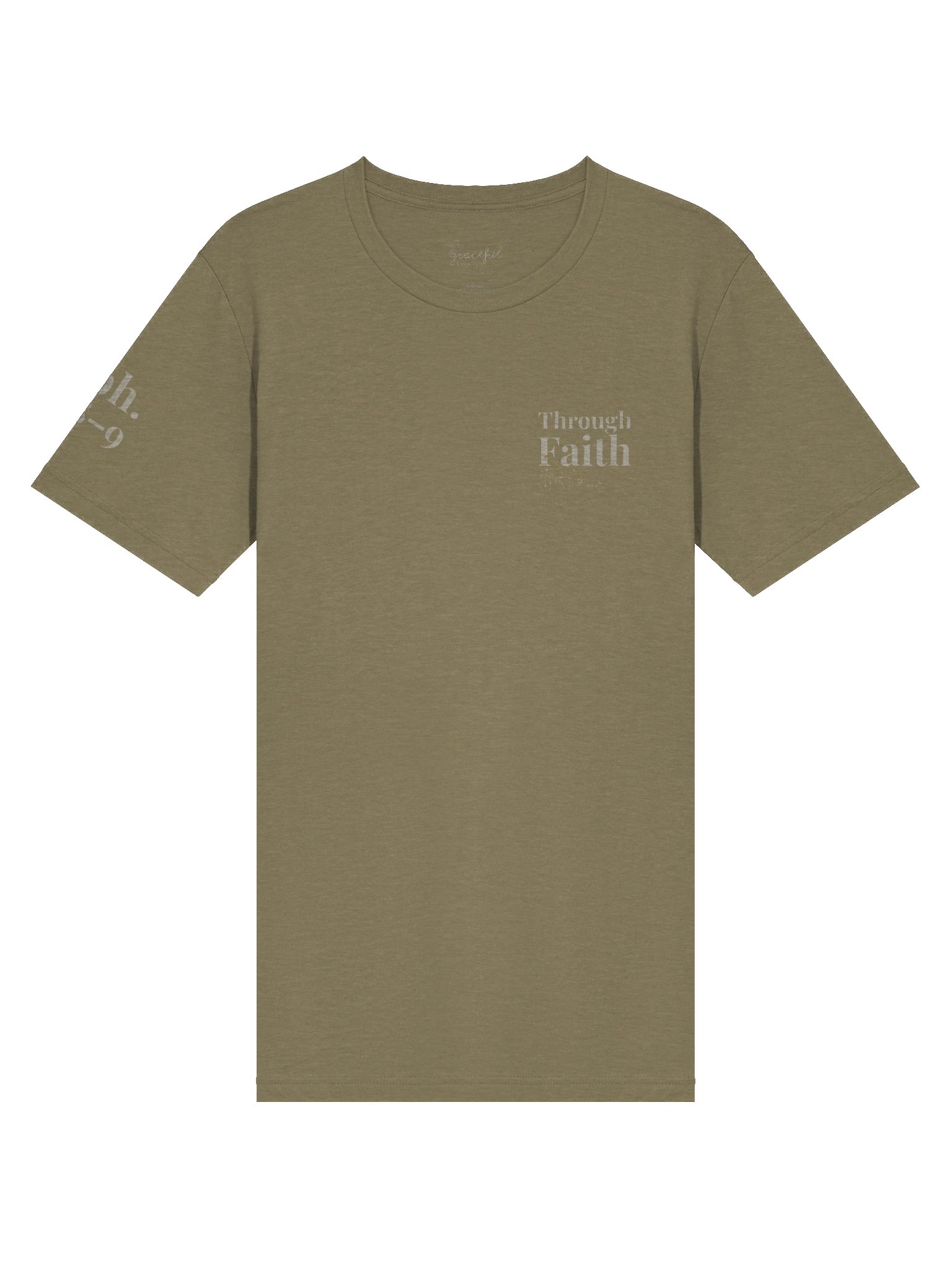 Through Faith Tee – Ephesians 2:8‑9 (Dark) \| By Grace Capsule product image (3)