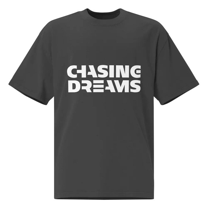 Chasing Dreams Premium Oversized Faded T-Shirt (white logo) product image (1)