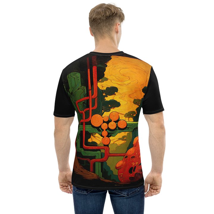 Forge Sentinel — Front & Back Sci-Fi Warrior T-Shirt | Futuristic Relic Design in Black product image (2)