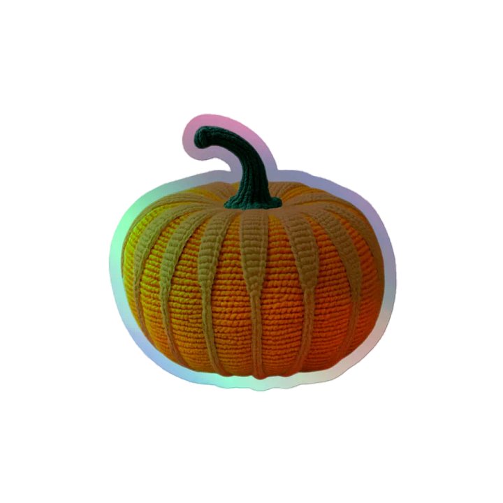 CozyAvocado Kiss-Cut Holographic Sticker Sheet Pumpkin #1 product image (2)