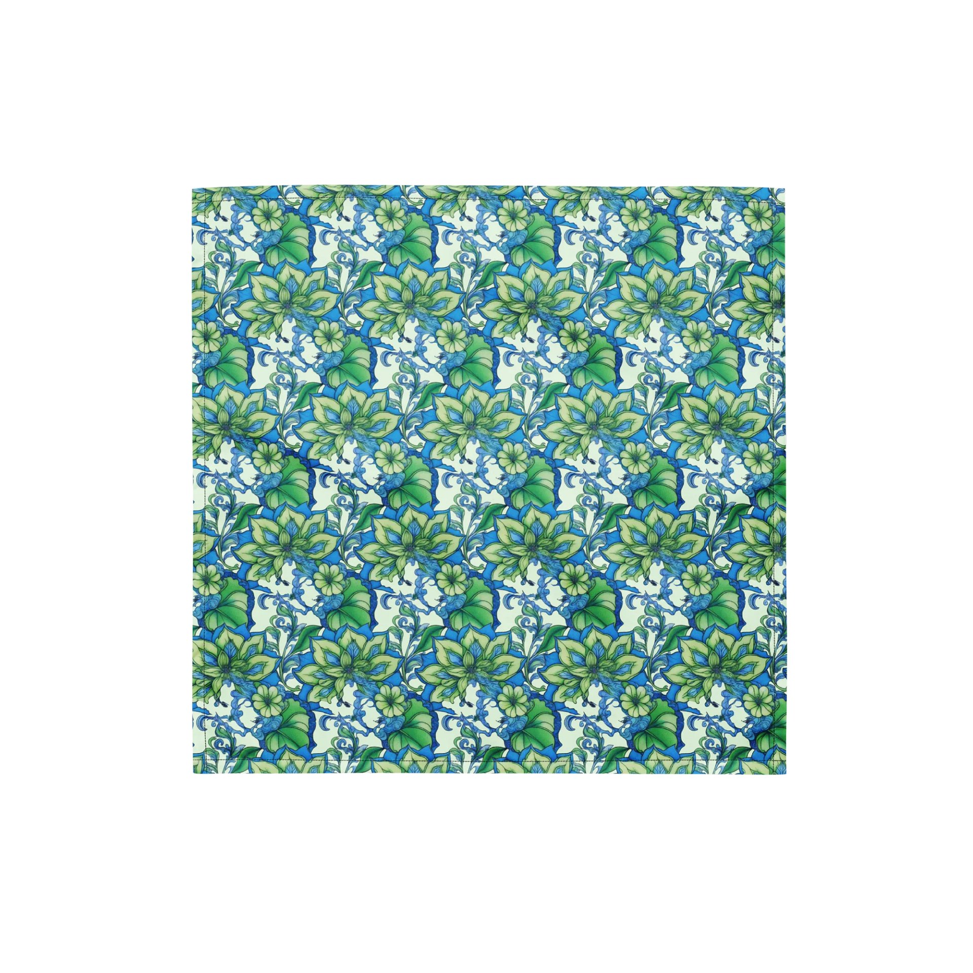 Cool Blue Florals - Bandana product image (1)