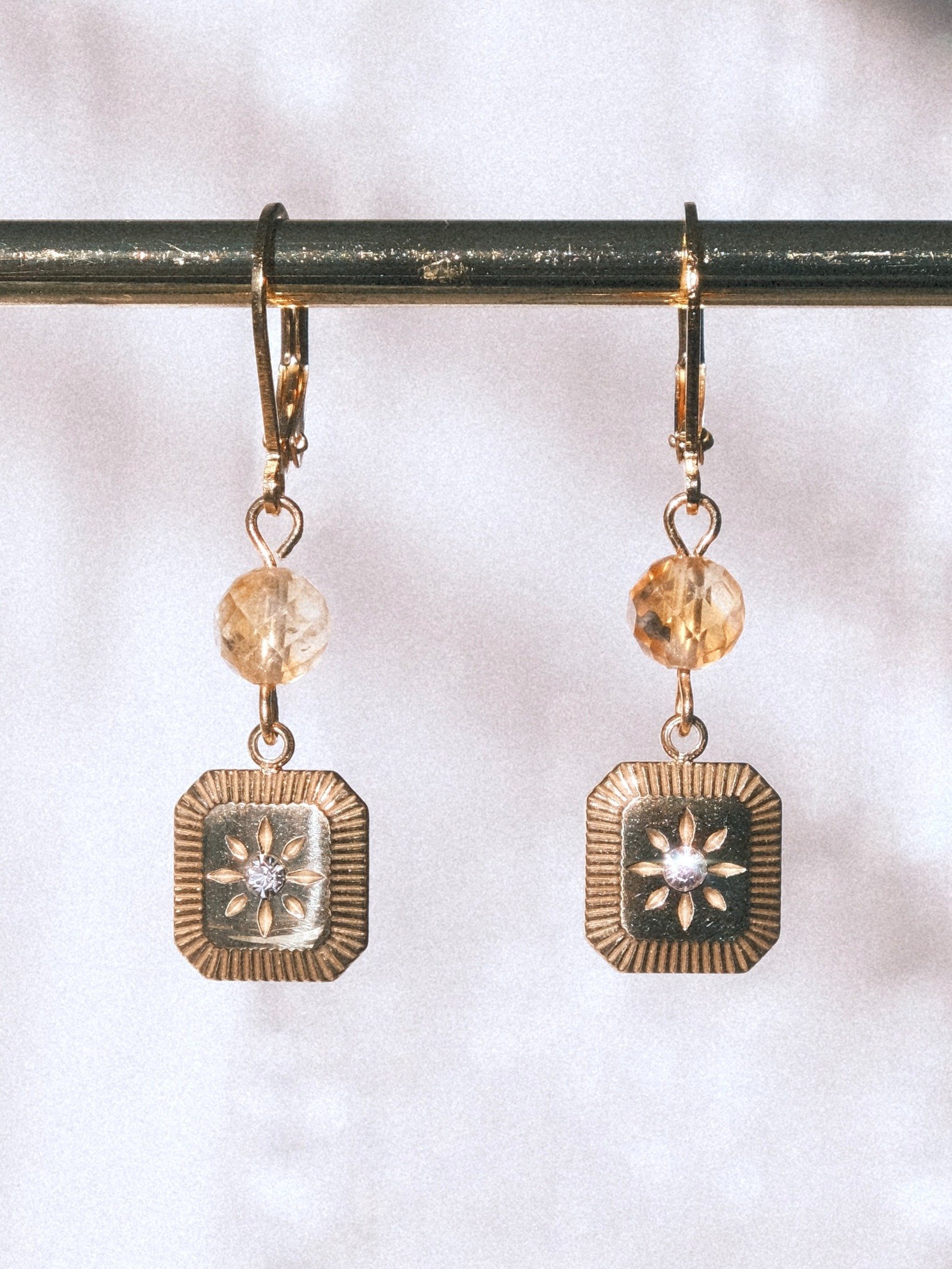Rays of prosperity - Citrine earrings product image (3)