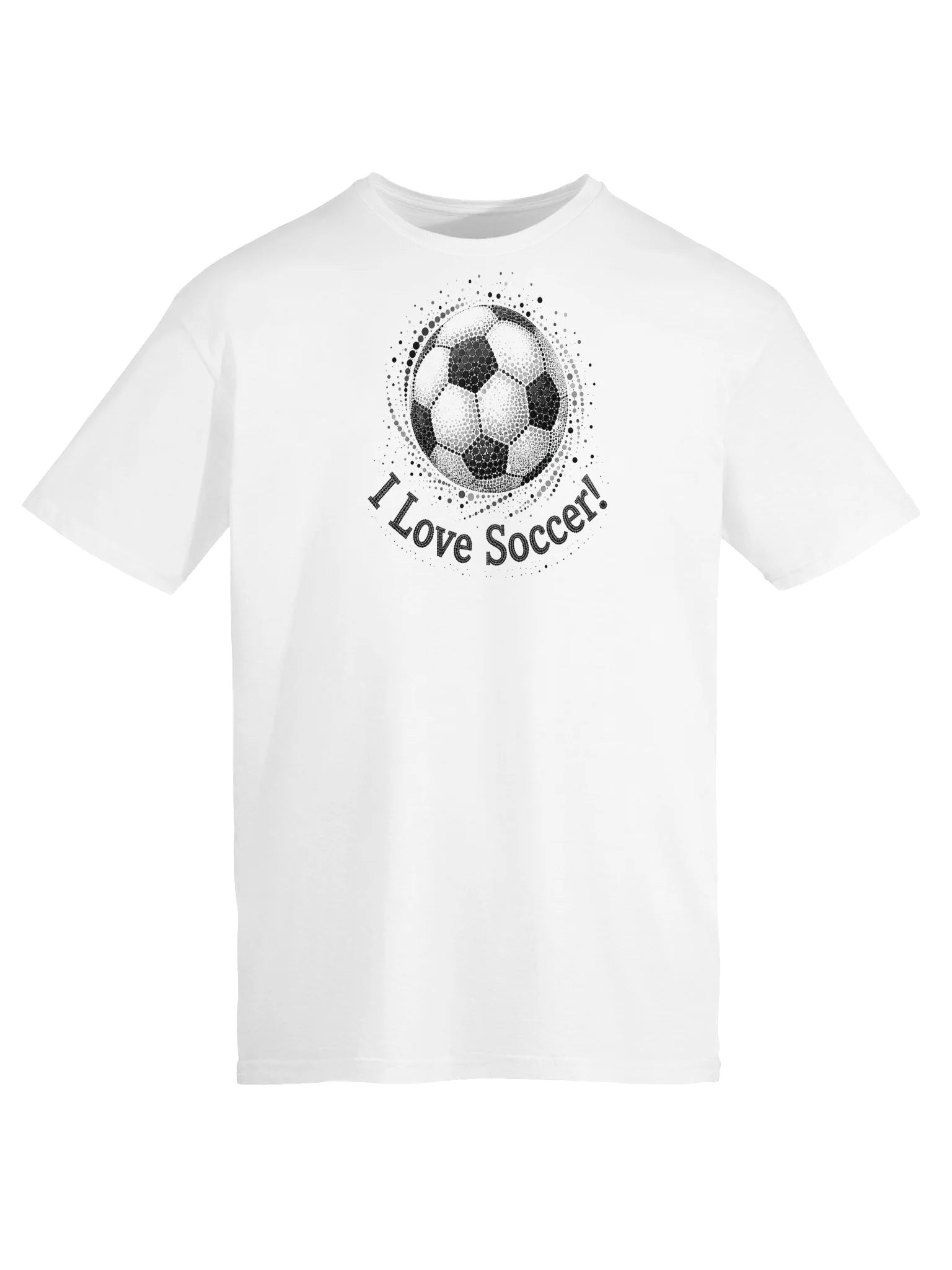 I Love Soccer Half Tone Ball Tee product image (5)