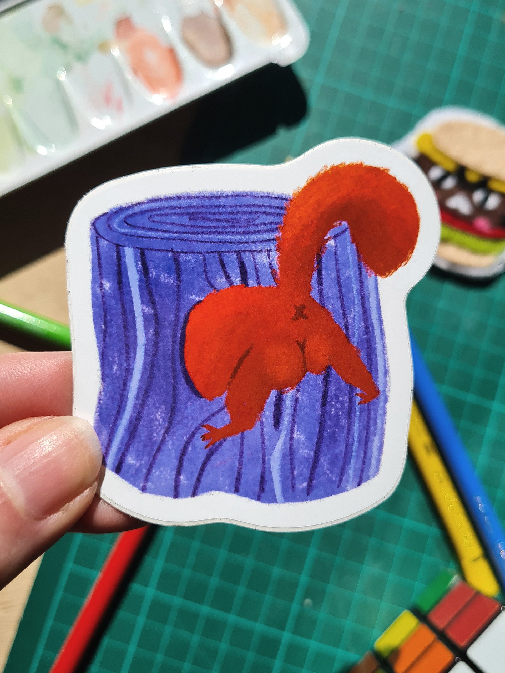 Squirrel Bum Vinyl Sticker product image (1)