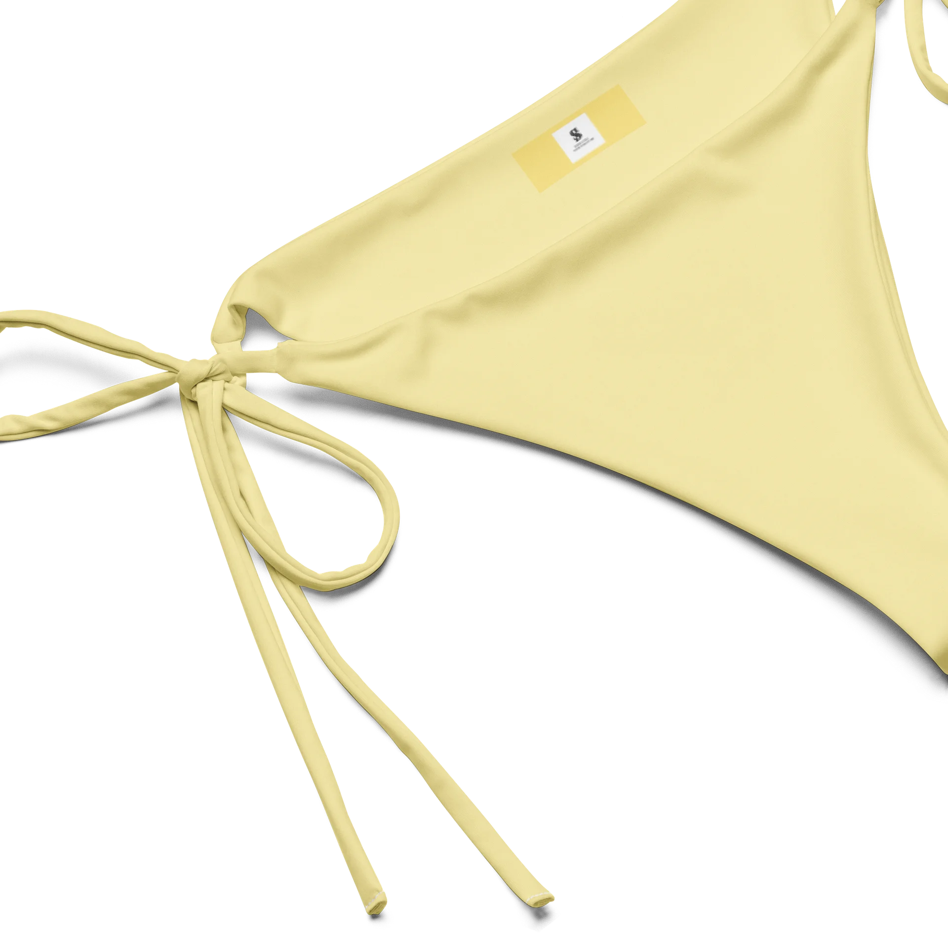 Pale Yellow All-Over Print String Bikini Bottom product image (3)