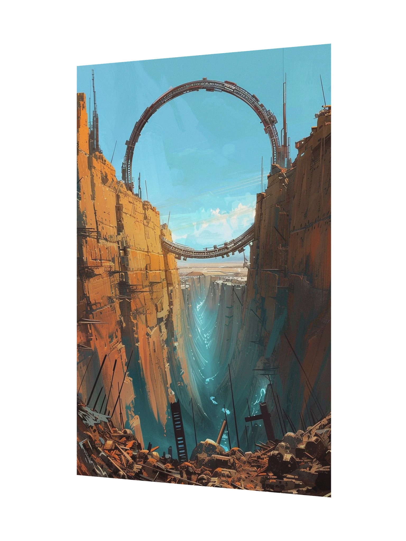 Muted Teal Colossal Orbital Poster product image (11)