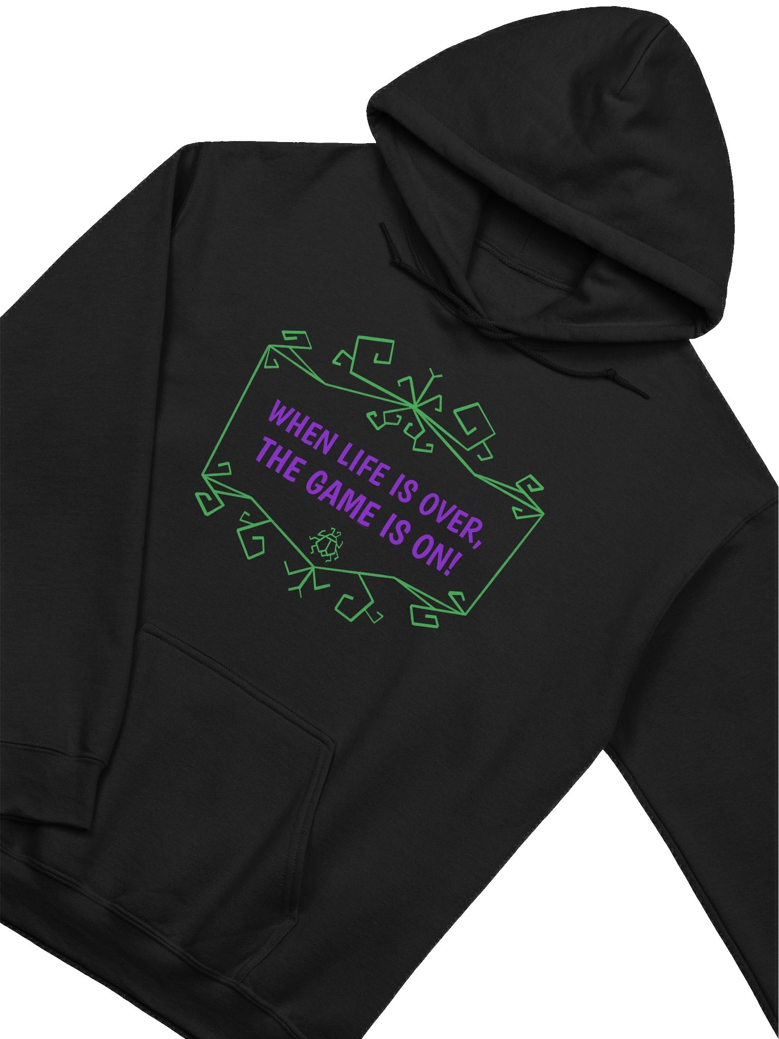[UM Designs] When Life Is Over, The Game Is On - Unisex Pullover Graphic Hoodie product image (3)
