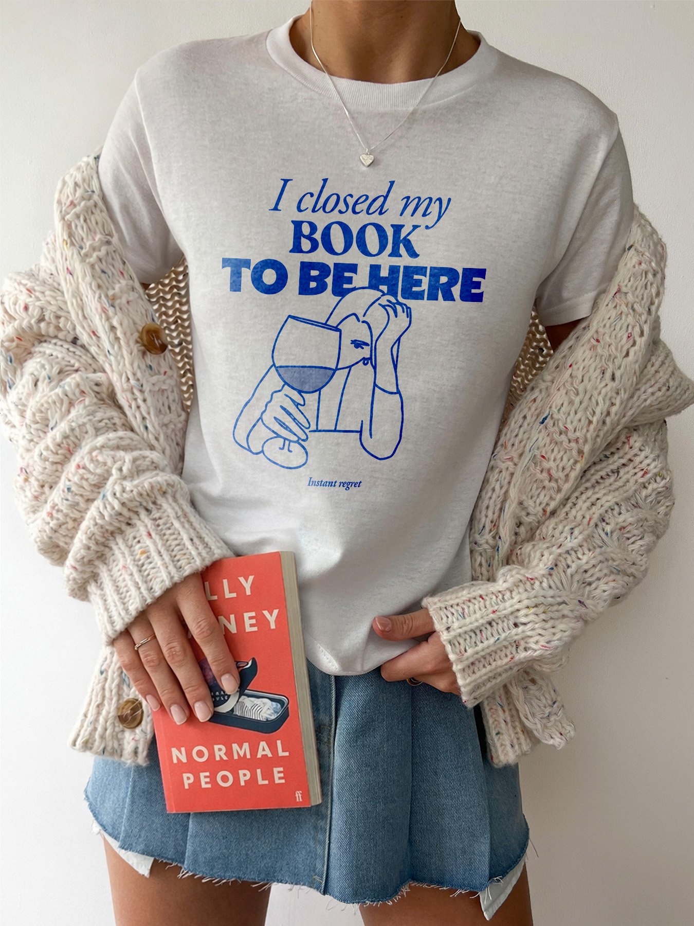 I Closed My Book to Be Here - Baby Tee product image (2)