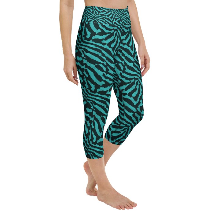 Teal Zebra Capri Leggings product image (2)
