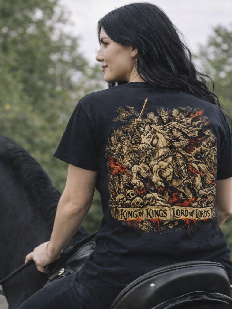 King of Kings T-Shirt, Revelation 19 Lord of Lord Tee, Prophetic Jesus Christ Return Graphic Shirt product image (9)
