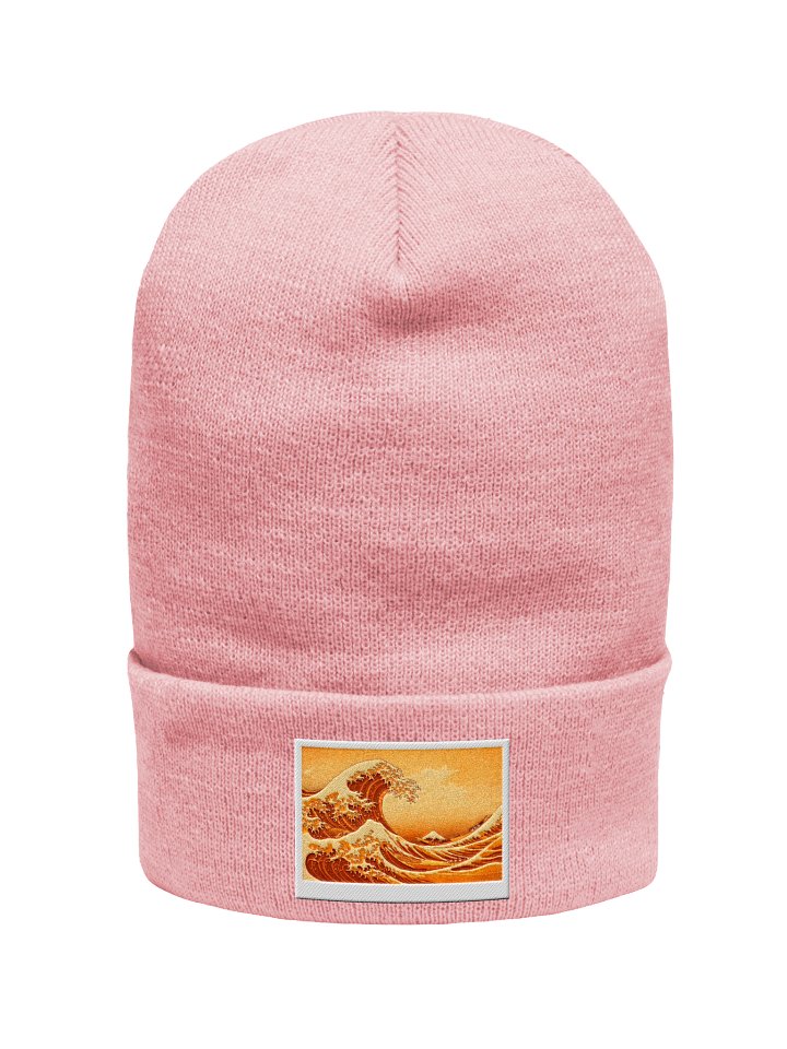 Orange Hokusai Pink Beanie product image (1)