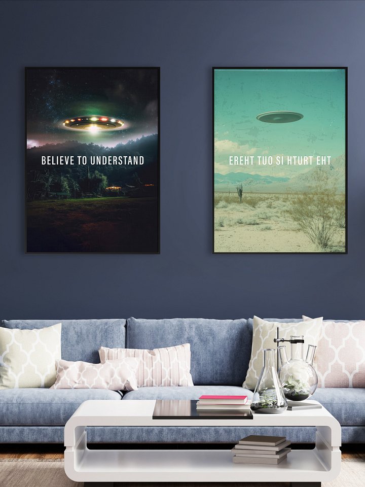 erehT tuO si hturT ehT/The X-Files poster, S09E04 tagline, 2001 — sci-fi poster product image (2)