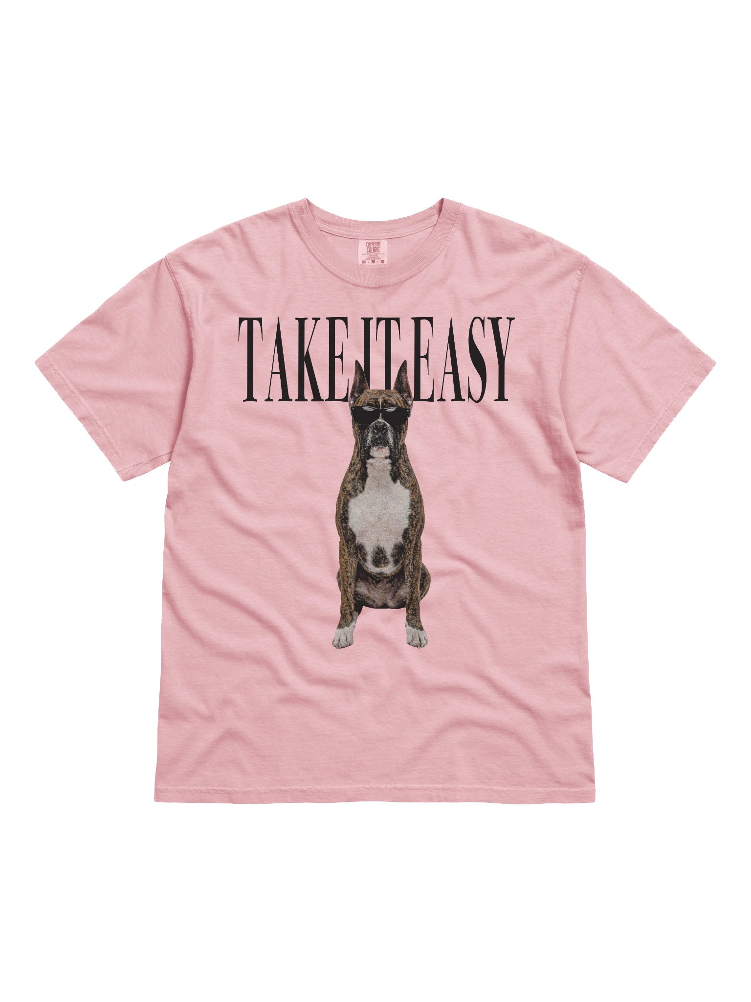 Take It Easy '90s Pop Vintage-Style T-Shirt for Boxer(Brindle, Cropped Ears) Owners product image (4)