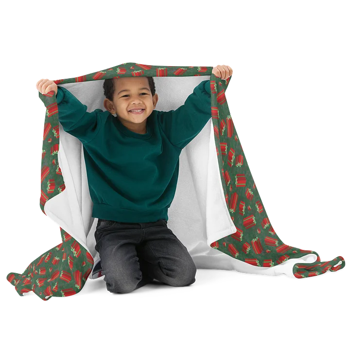 Floating Red Christmas Presents Throw Blanket product image (1)