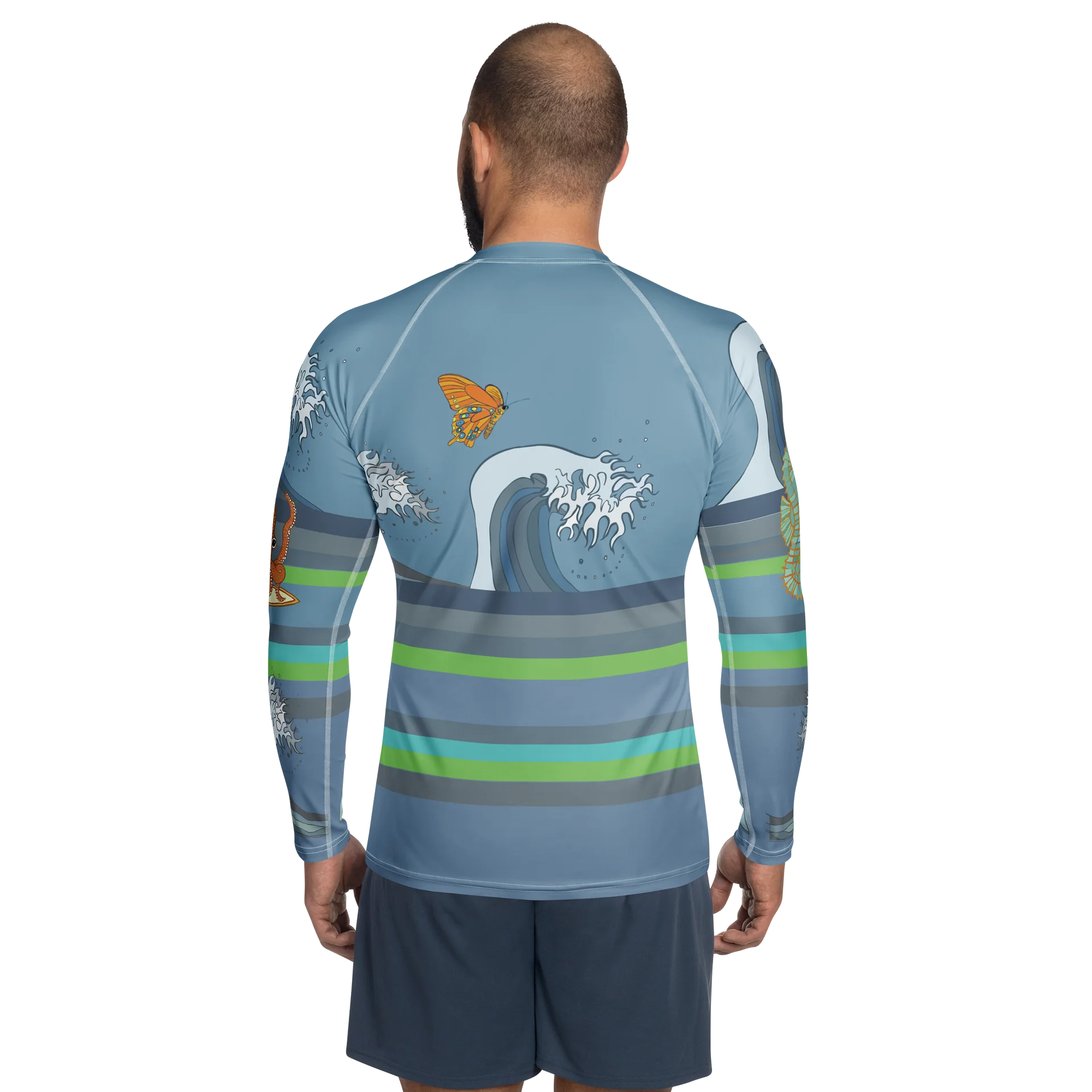 Octopus Wave Men's Rash Guard product image (2)