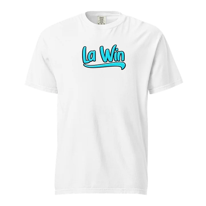 T-Shirt blanc « La Win » bleu turquoise product image (1)