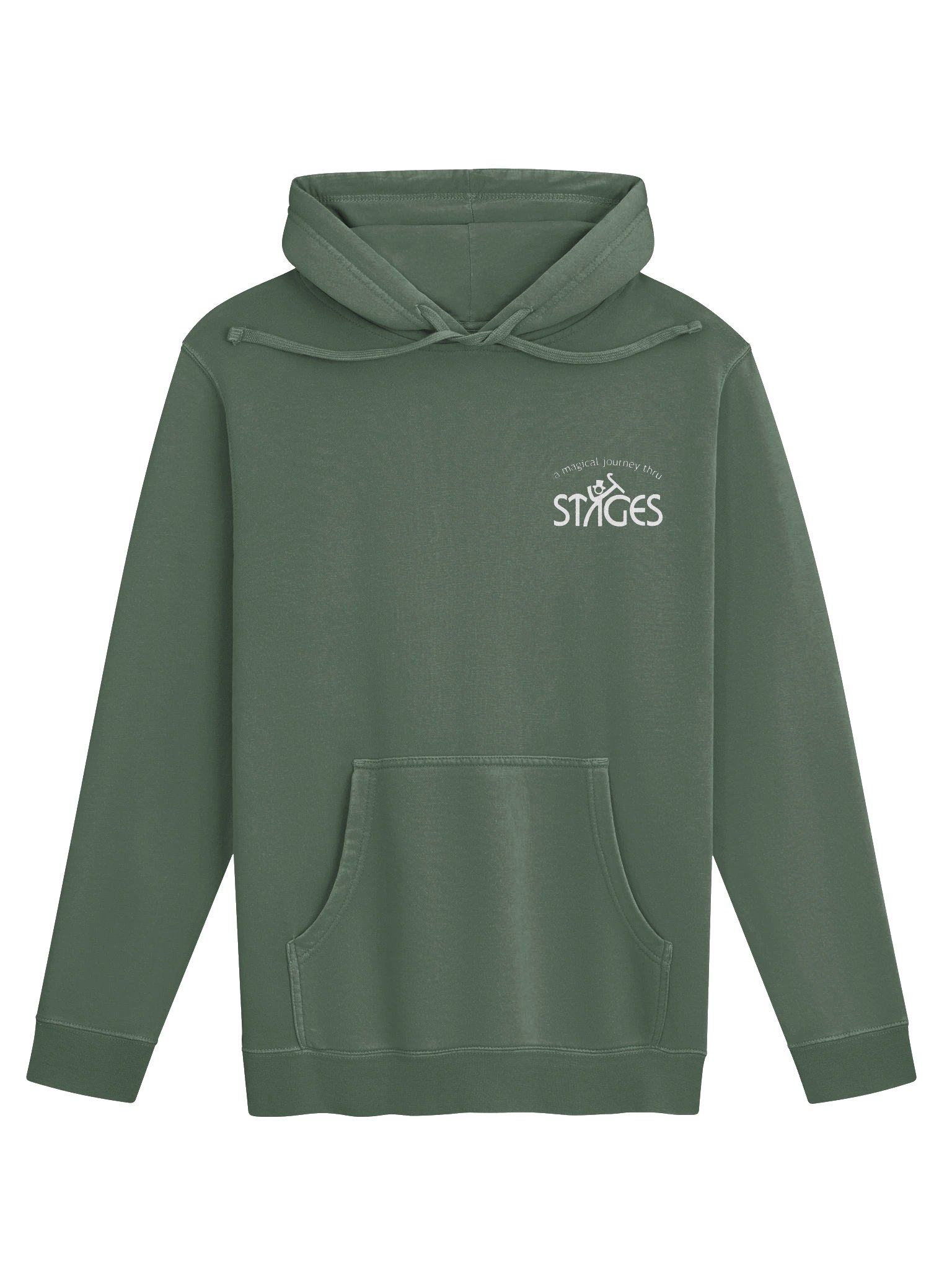 Vintage Dark Hoodie - White Stages Logo on Front product image (1)