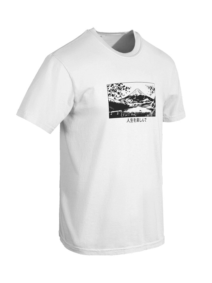 𝓝𝓲𝓰𝓱𝓽𝓓𝓻𝓮𝓪𝓶 ✕ Fuji 富士山 "Stencil Black" T-SHIRT - 𝓟𝓻𝓮𝓶𝓲𝓾𝓶 product image (2)