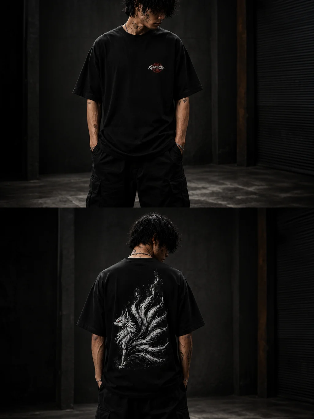 Void Kitsune Oversized Anime T-Shirt | KuroVibes product image (10)