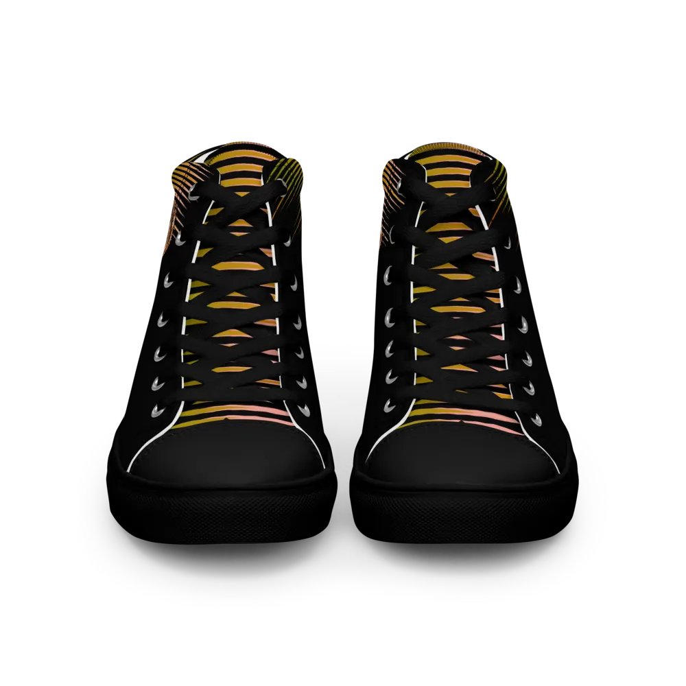 Glitchy Distortion Men's High Tops product image (4)