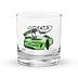Green Lizard Rocks Glass