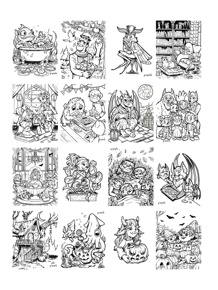 *Cozy Monsters Halloween Printable Coloring Book – Perfect for Spooky Fun! product image (2)