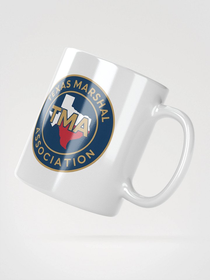 Texas Marshal Association Logo White Glossy Mug product image (5)