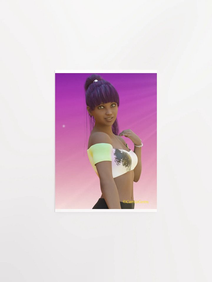 Vibrant Ponytail Off-Shoulder Poster product image (7)