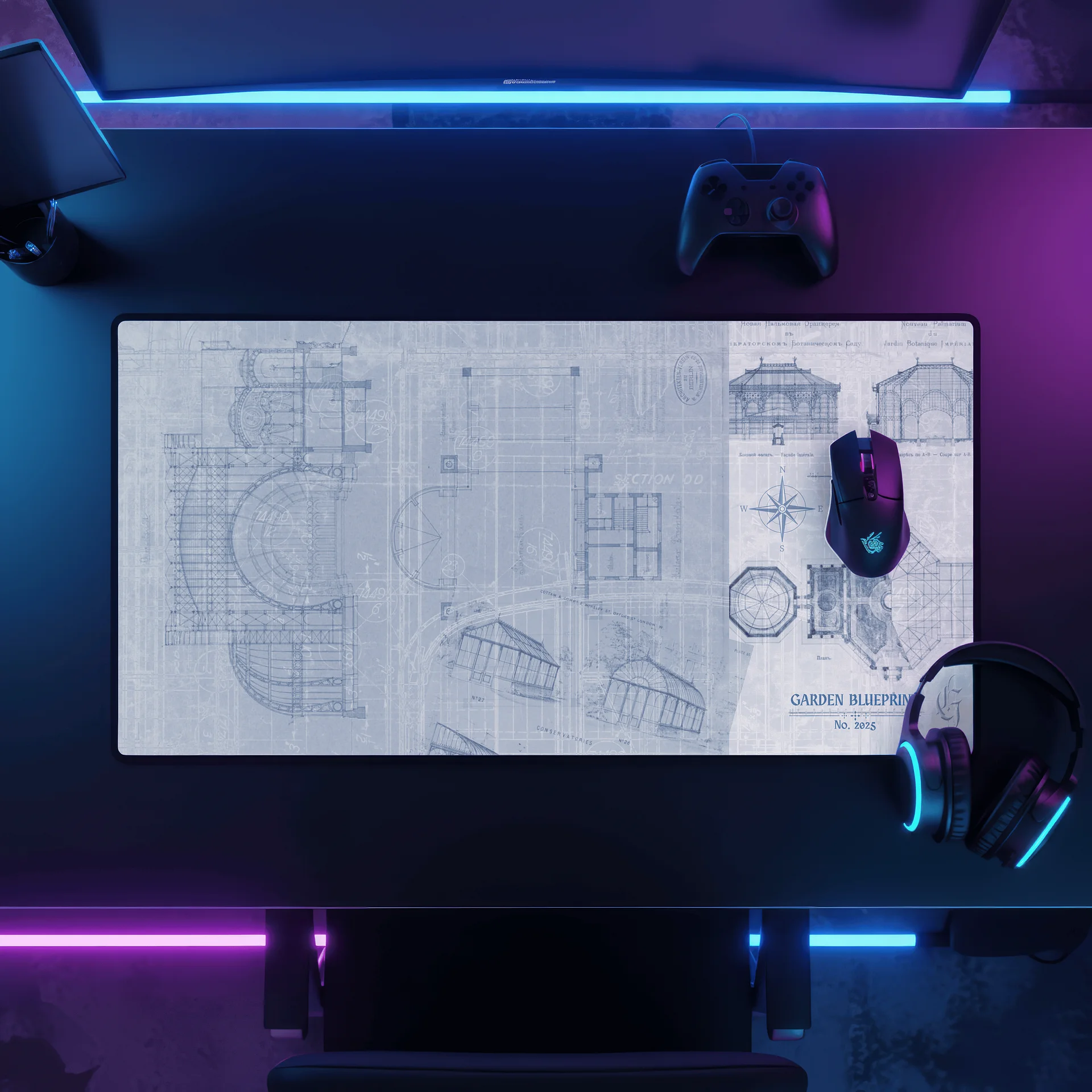 Garden Blueprint Desk Mat product image (1)