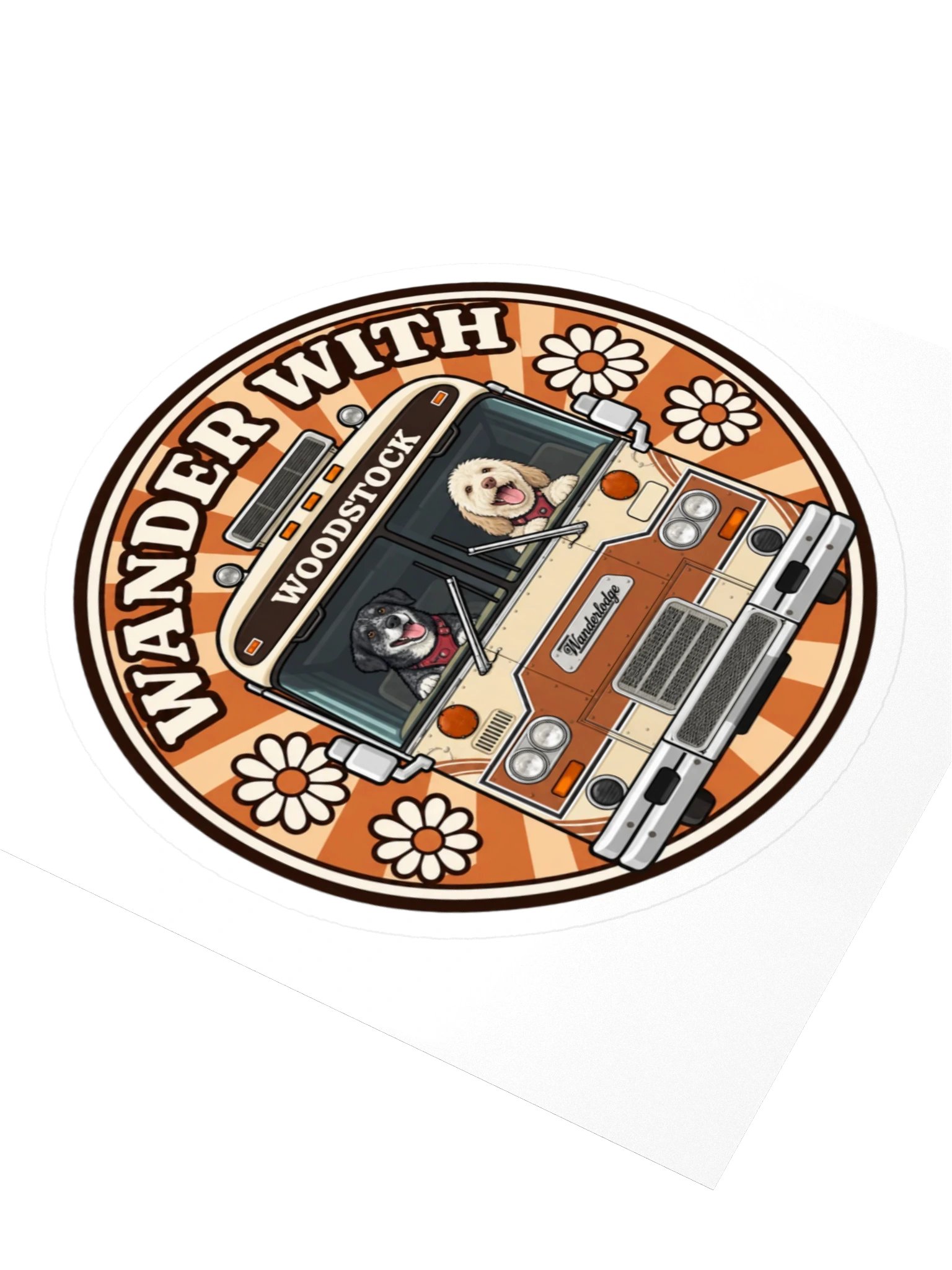 Woodstock Groovy Daisy Sticker — Ember & Rain product image (3)