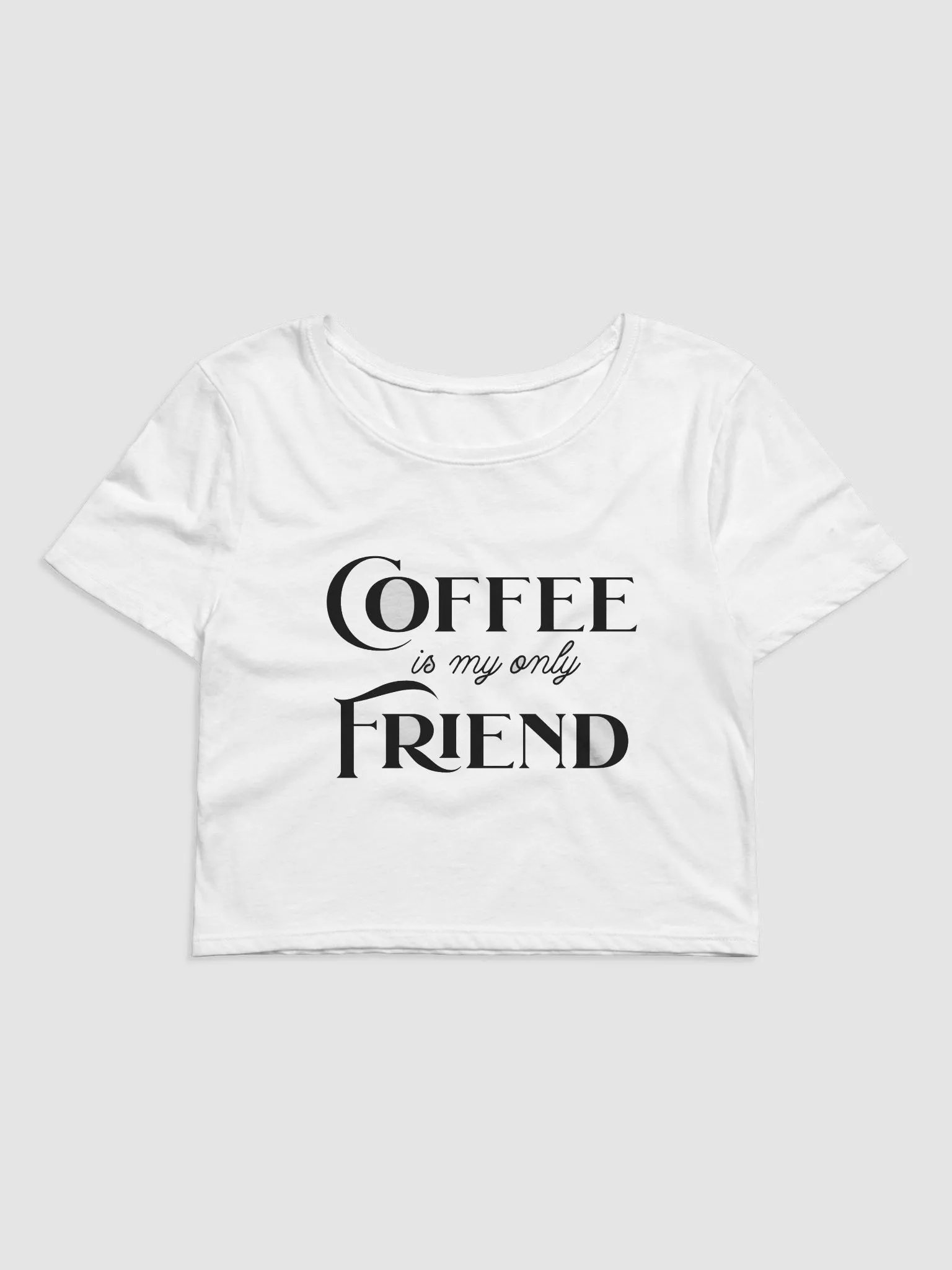 Coffee Lover's Stylized Crop Tee product image (2)
