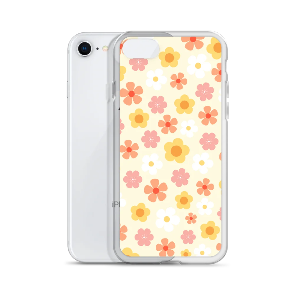 Multi-colored flowers Clear iPhone Case product image (55)