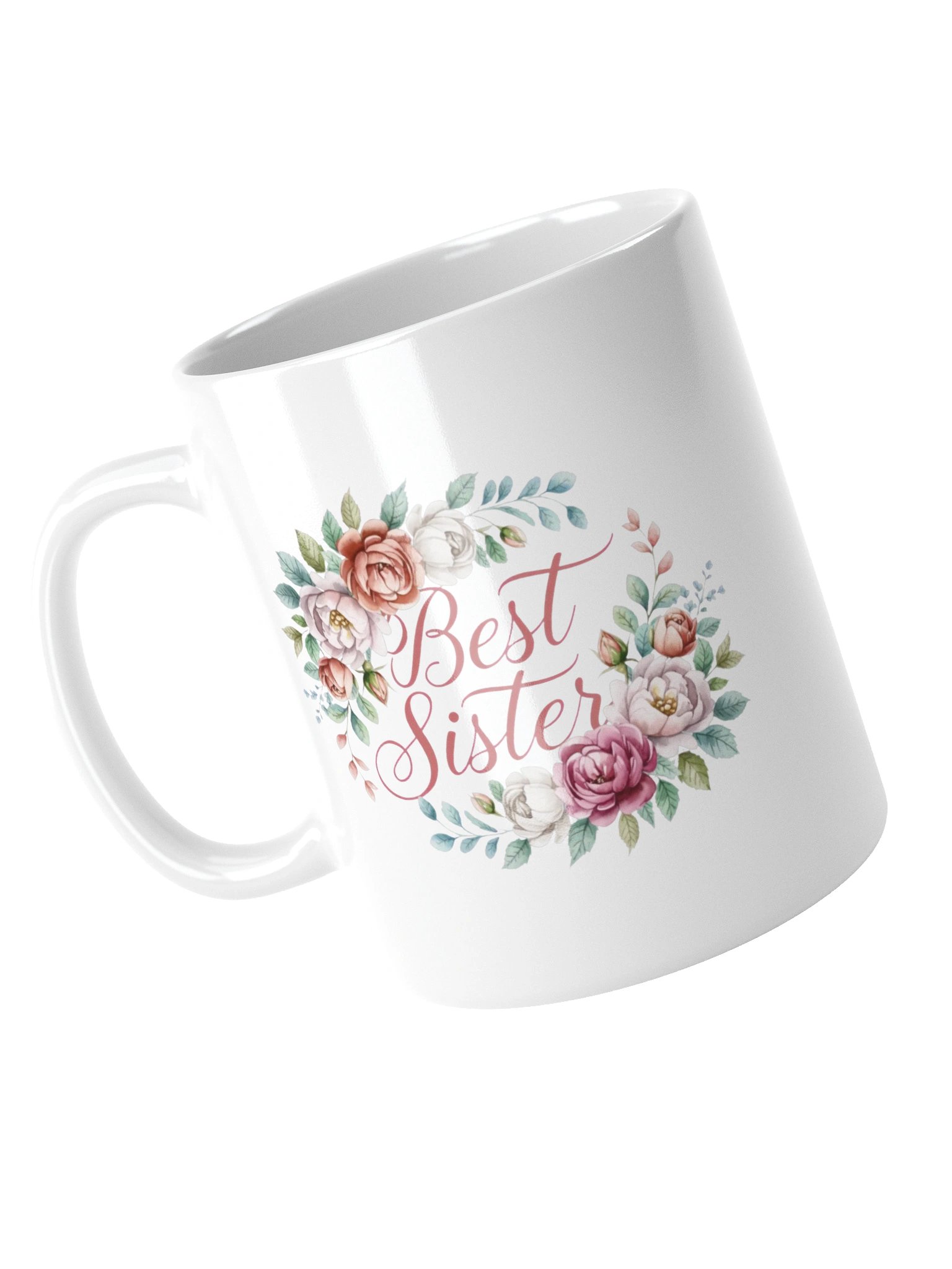 Colorful Best Sister Floral Coffee Mug product image (5)