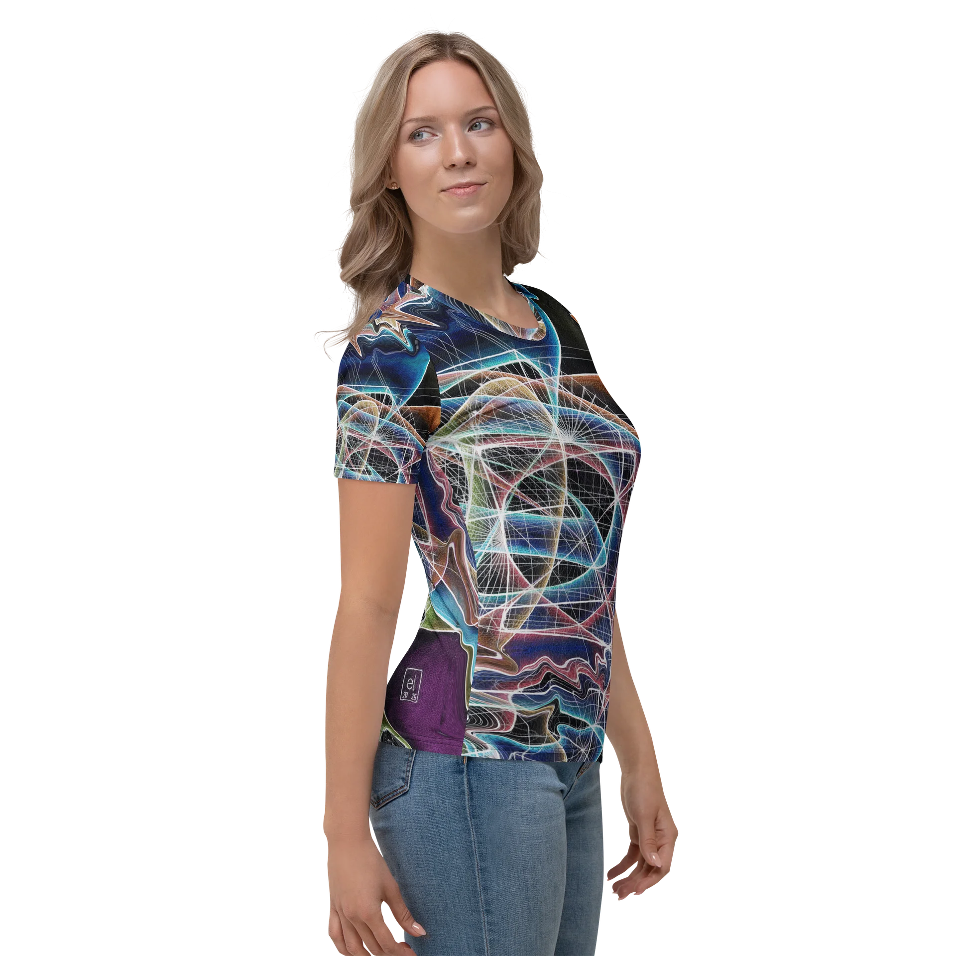 Translucent Heart - Geometric Negative Art Women's Crew Neck T-Shirt product image (6)