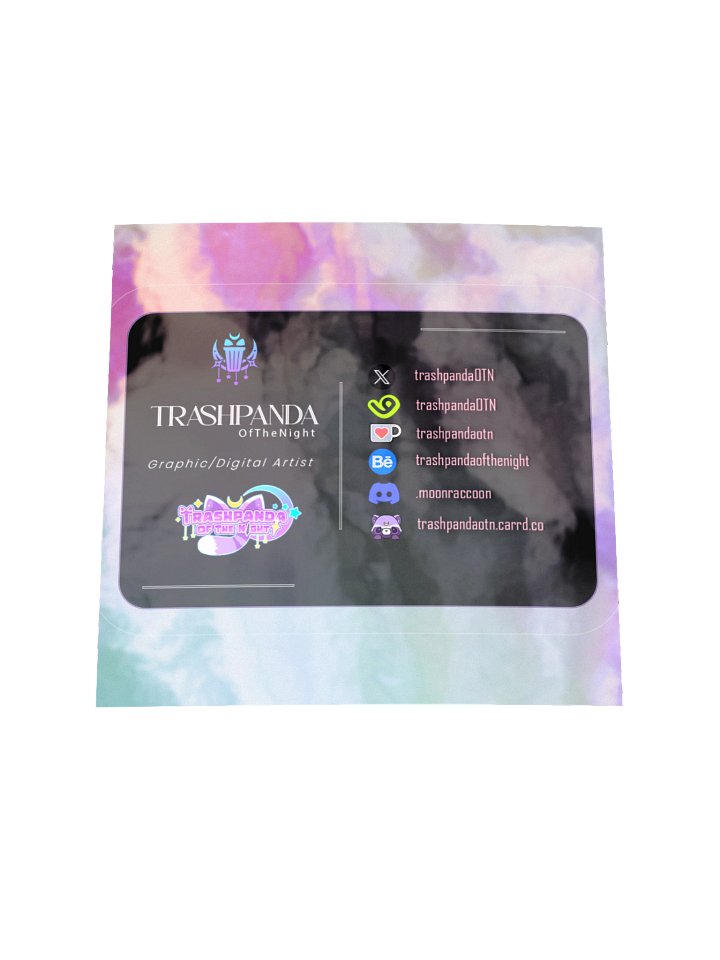 TrashPanda Business Card Sticker (Holo) product image (1)