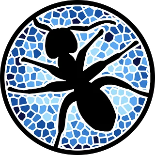 Ant on Blue Sand