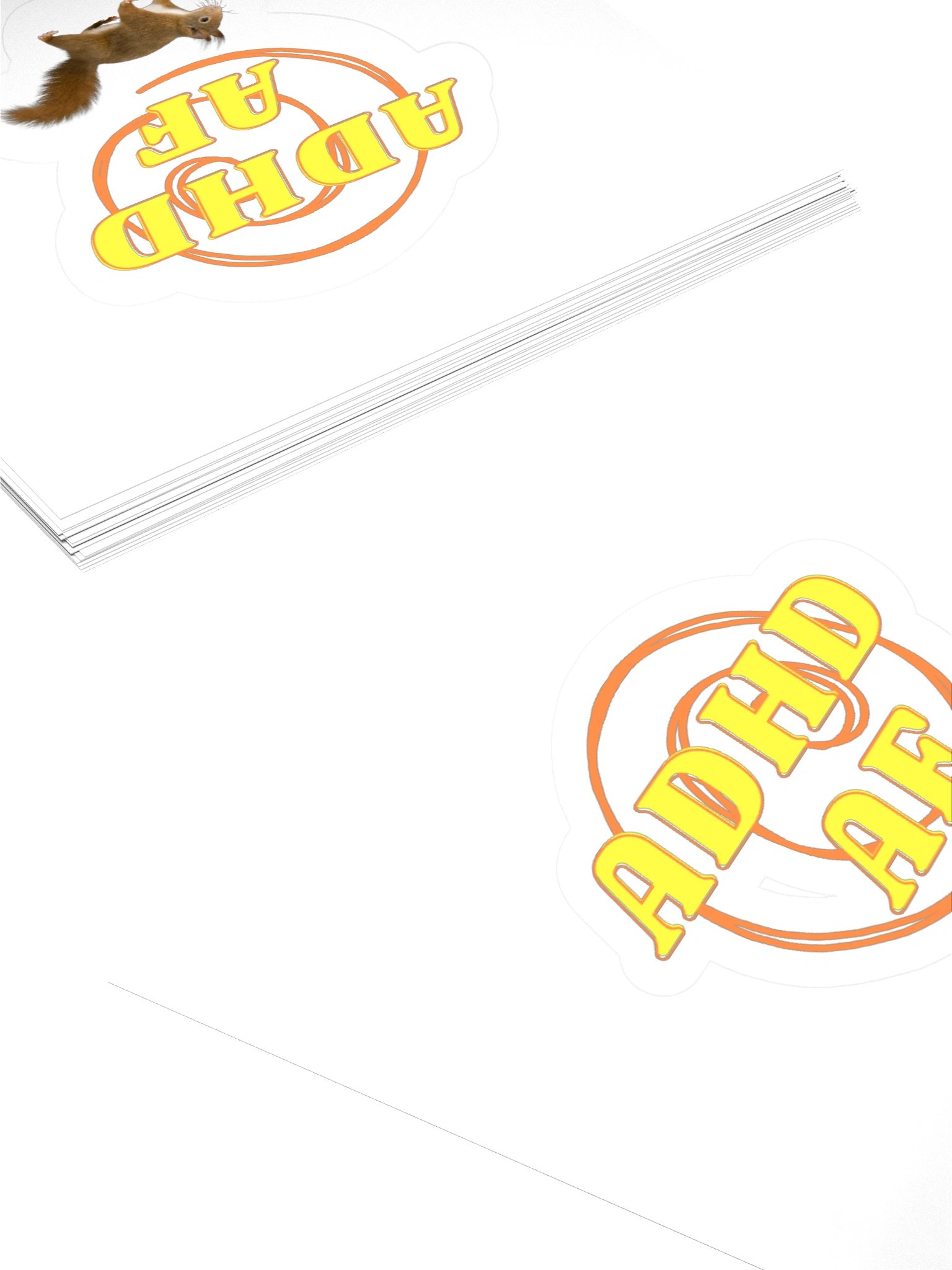 ADHD AF Orange Swirl Kiss-Cut product image (4)